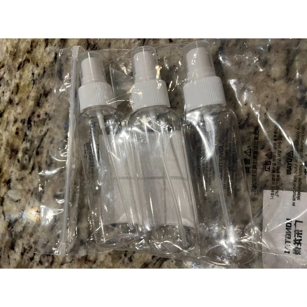 New Zoizocp Spray Bottles, 2oz/50ml Clear Empty Fine Mist Plastic Mini Travel Bo